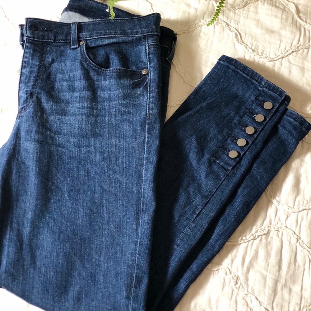 Loft modern skinny jeans with ankle detail